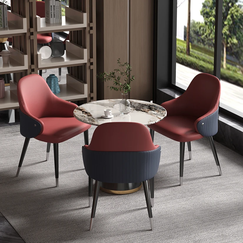 轻奢餐椅家用餐桌椅凳子靠背餐厅卧室椅子设计2025洽谈接待椅子