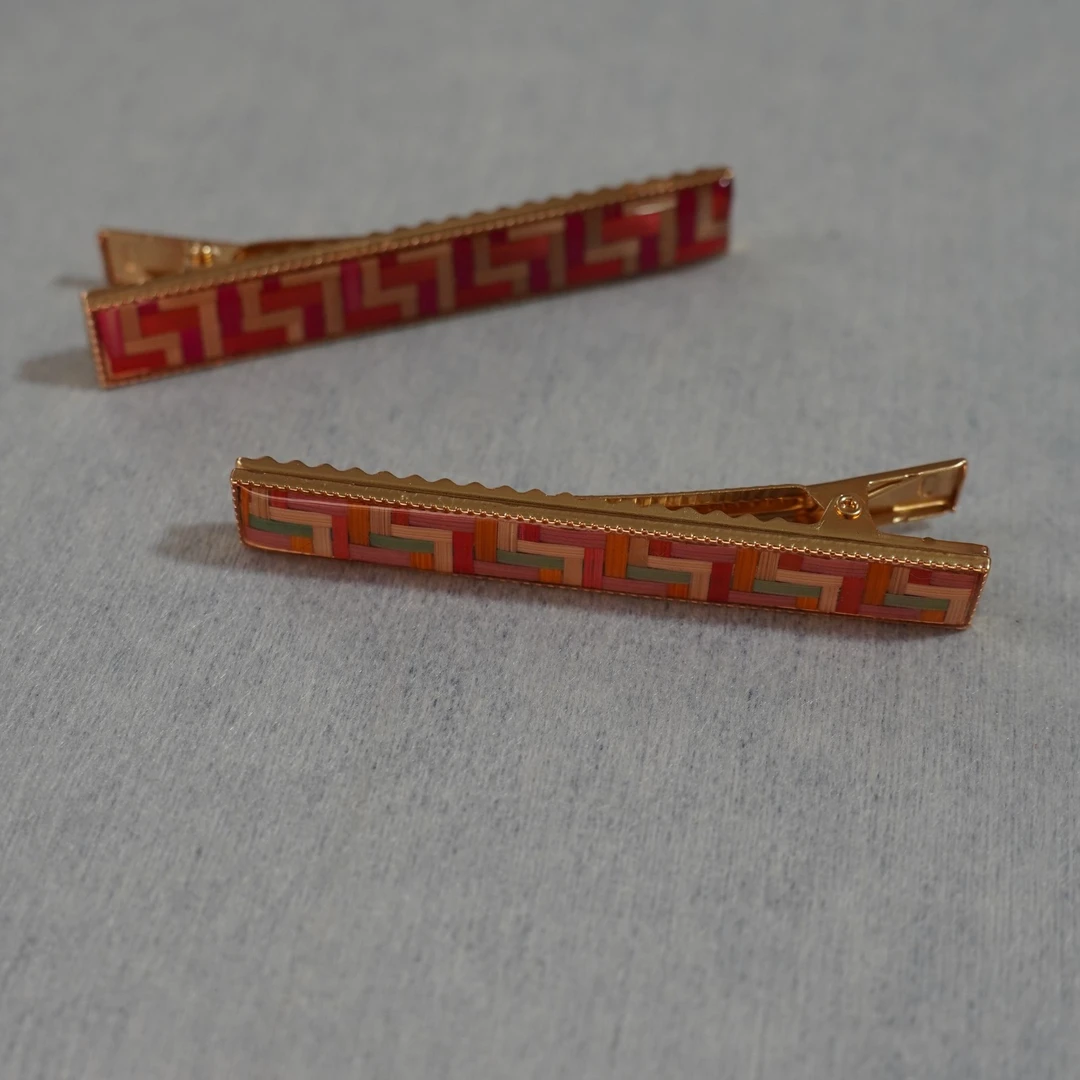 竹编发卡小众高级感简约大气高级感礼物