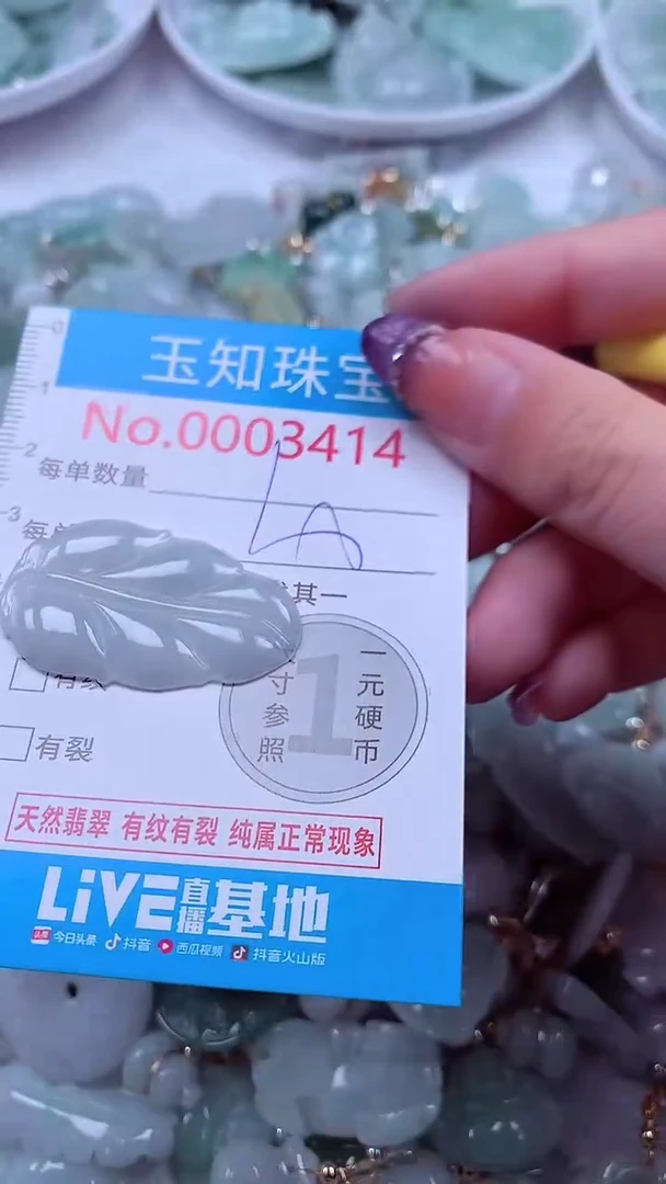 翡翠未镶嵌吊坠(不含链)3414