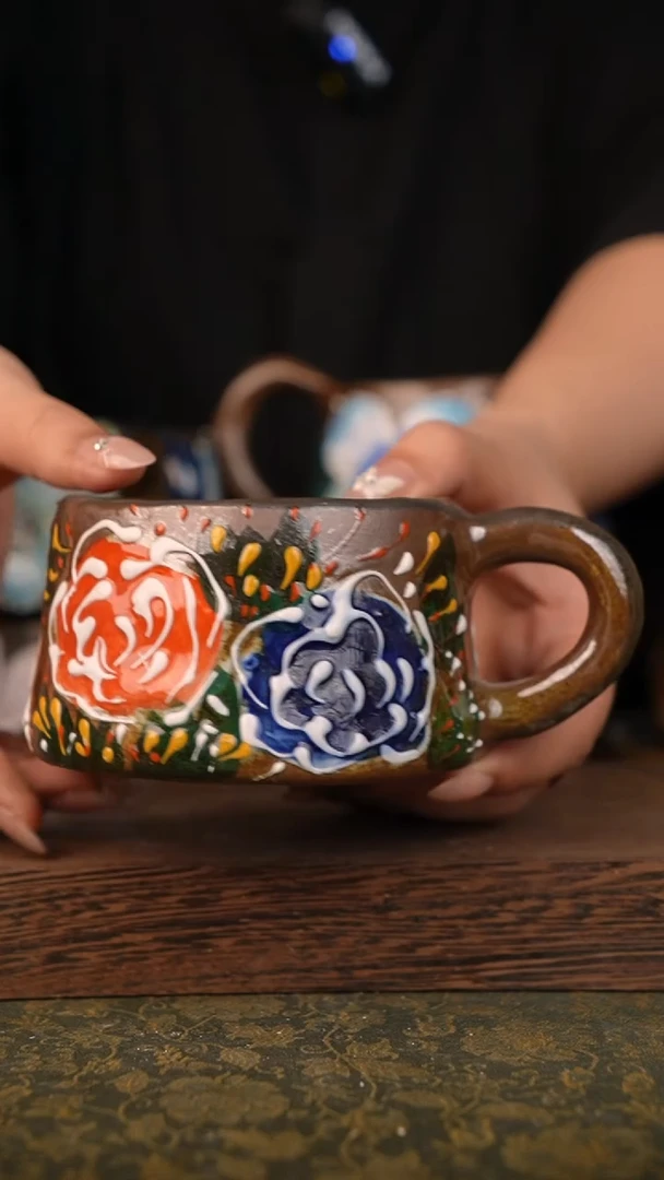 摆件泥垚手作 景德镇手工手绘器物