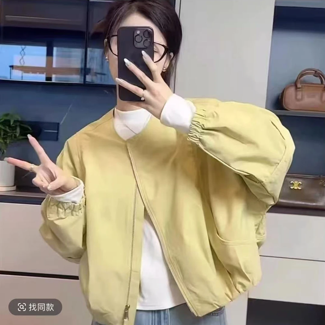 【极简纯色】立领短款棒球服女休闲气质夹克外套2025早春