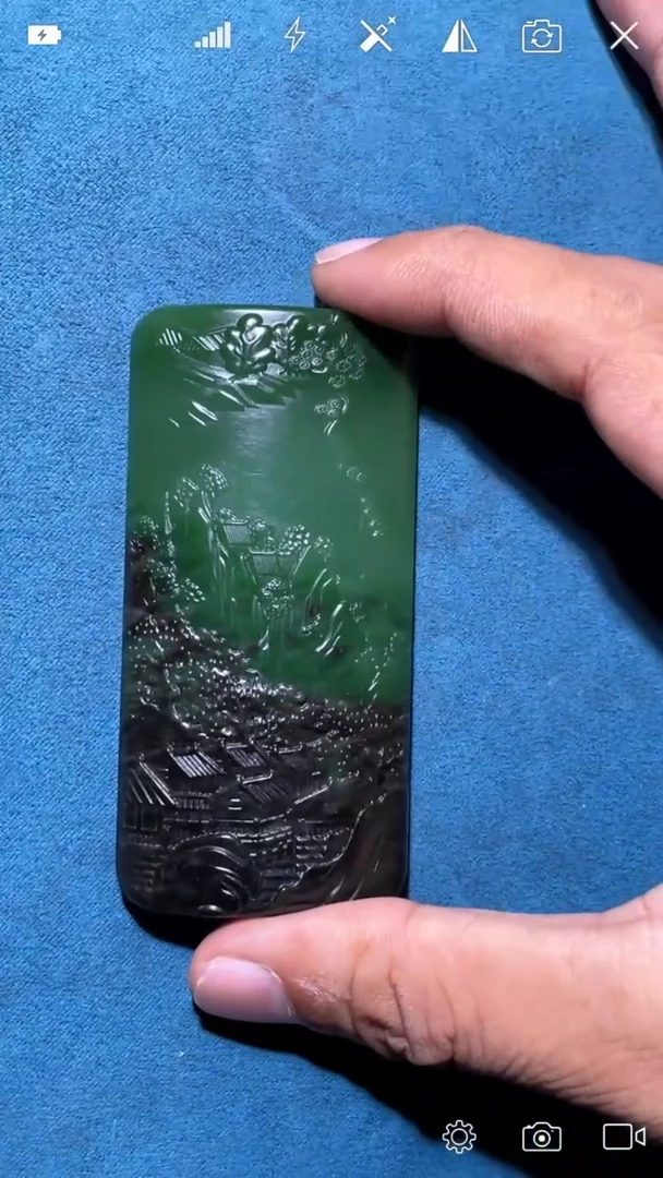 未镶嵌和田玉挂件乔****0QQ     山水牌   戴松明作品