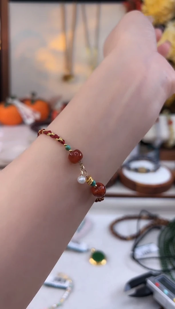 【闪购商品】南红玛瑙手饰18K金镶嵌@@B921C015890