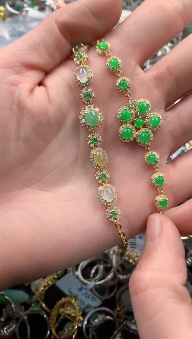 银S925镶嵌戒指翡翠888       6