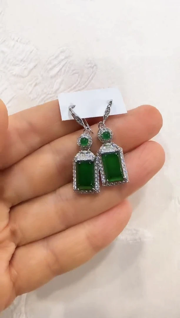 翡翠银S925镶嵌颈饰国风