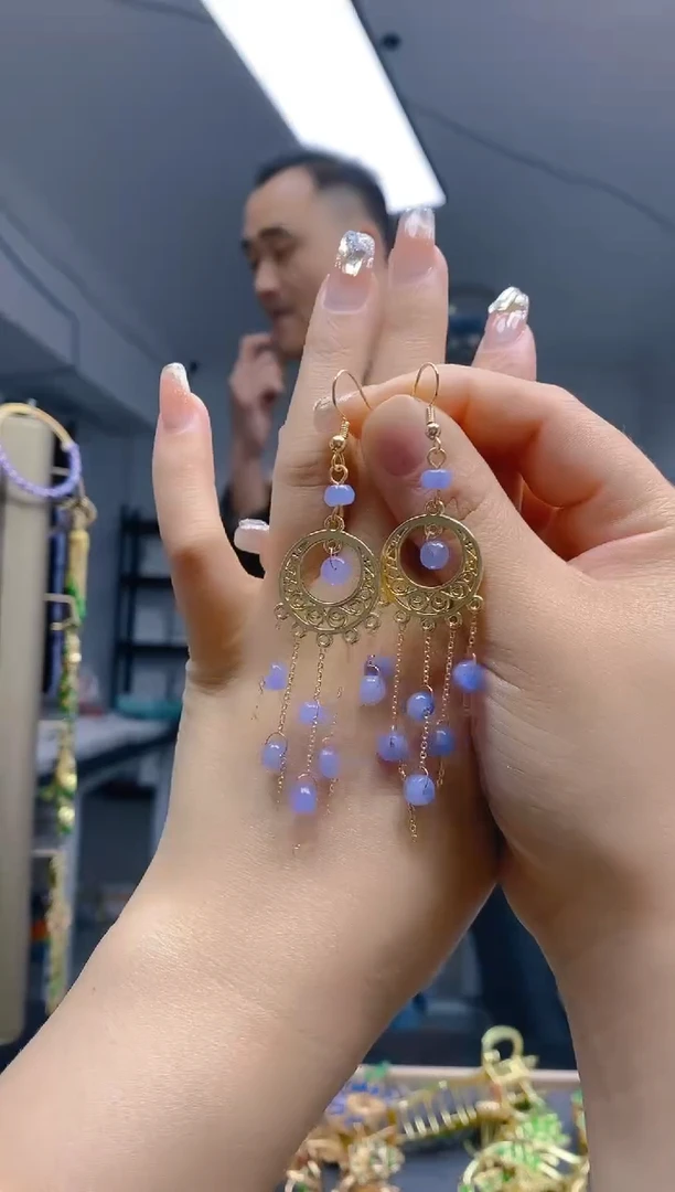 【闪购商品】翡翠耳饰合金129翡翠耳钩