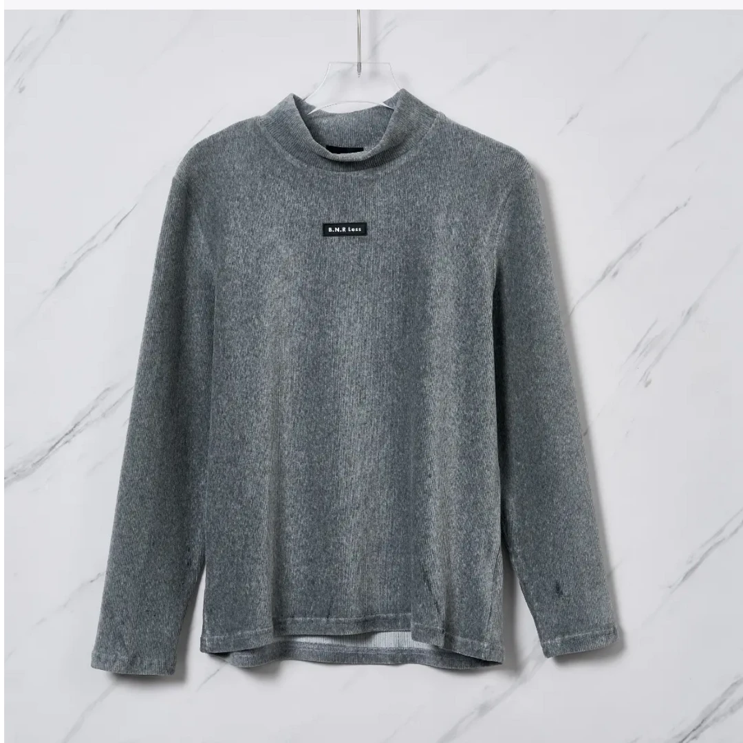 全新未使用  B.N.R less/灯芯绒复古小高领T恤