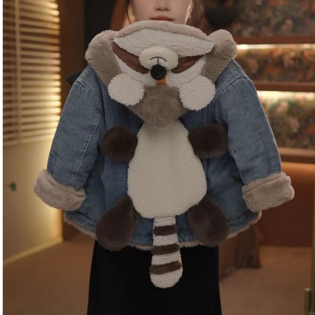 儿童2025牛仔外套新款秋冬季中大童秋加绒牛仔外套LL24191