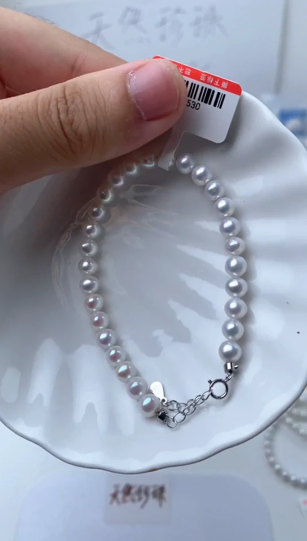 淡水珍珠银S925镶嵌颈饰104530 11