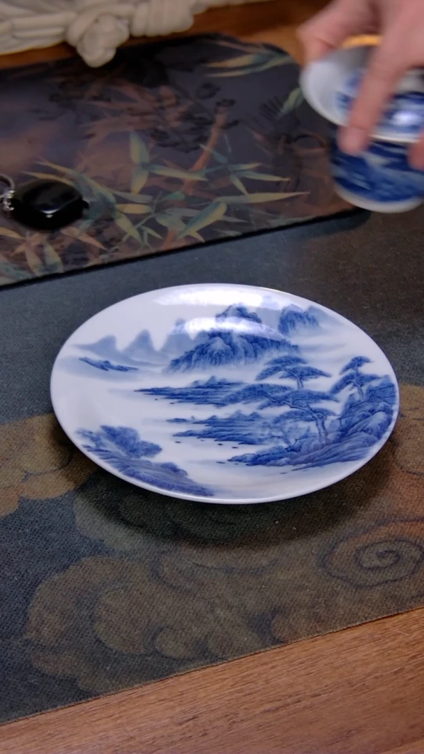 【闪购商品】福利款全手工手绘青花山水壶承