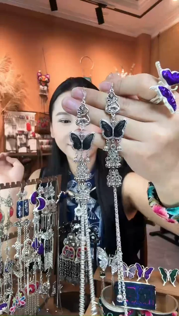 刺绣纯手工民族风耳环