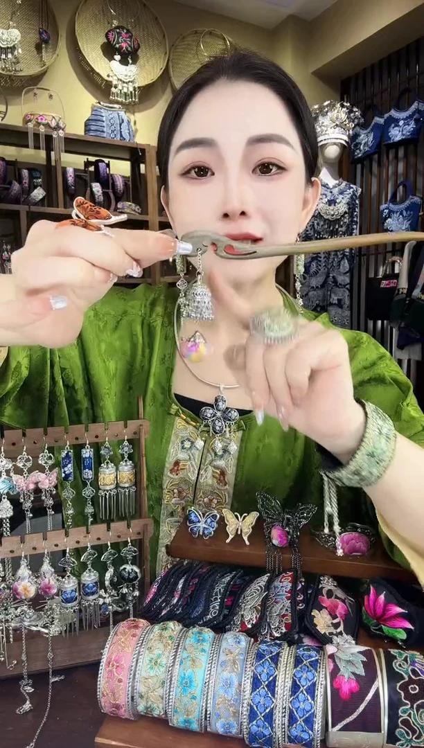 刺绣非遗刺绣民族风发簪