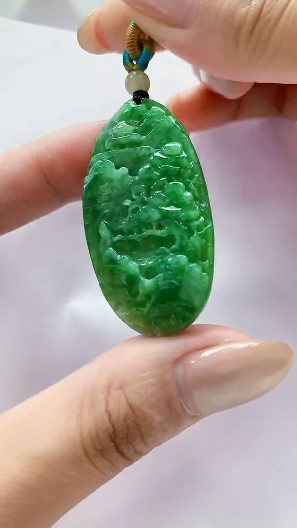 未镶嵌定制翡翠4868MM-毛货挂件56