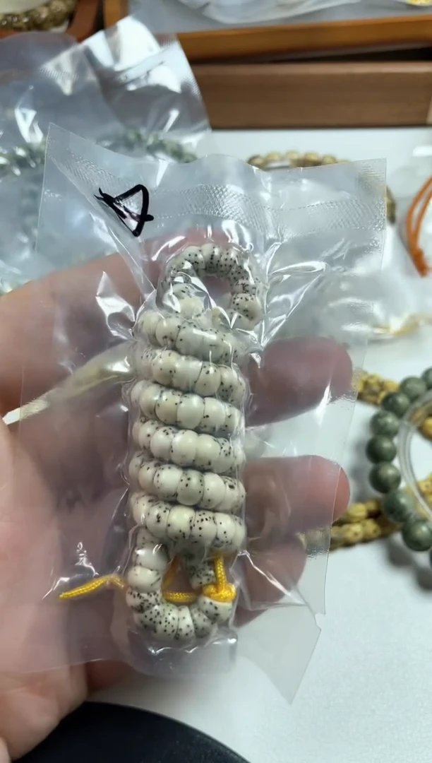 星月菩提手串原生态石玉料厚切蒜瓣大肠7