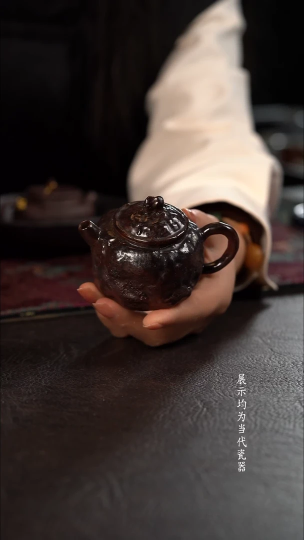 120c 伟壶柴烧小泡壶 贝贝油亮南瓜