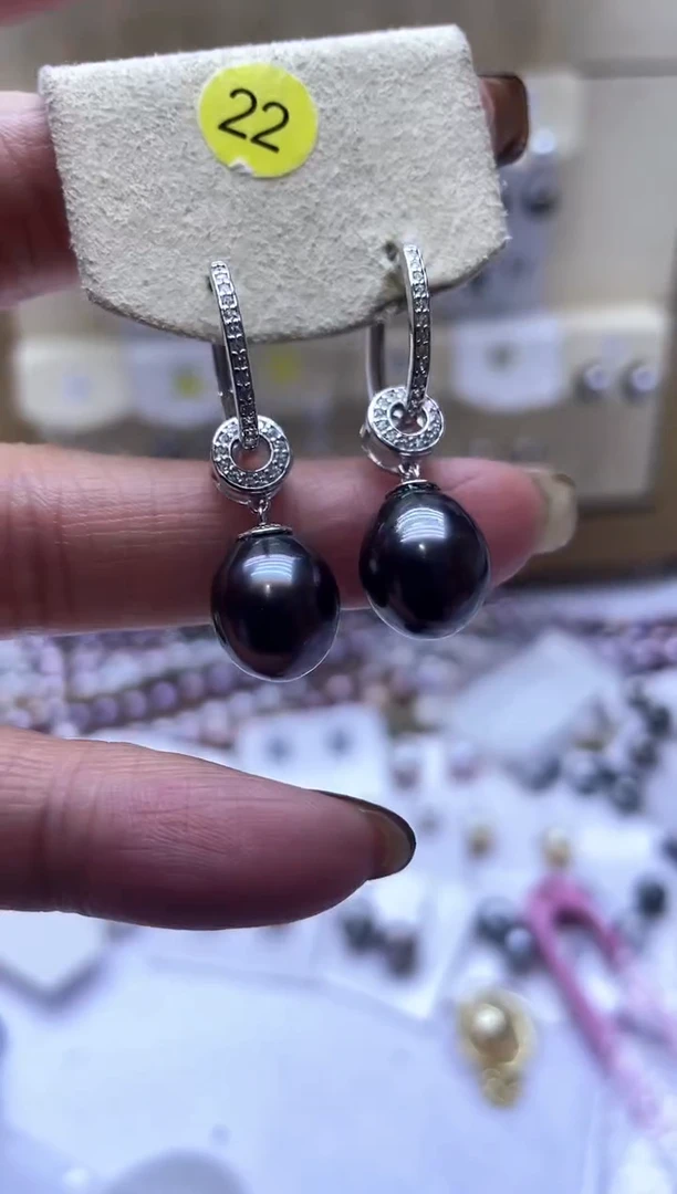【闪购商品】海水珍珠耳饰银S925镶嵌2