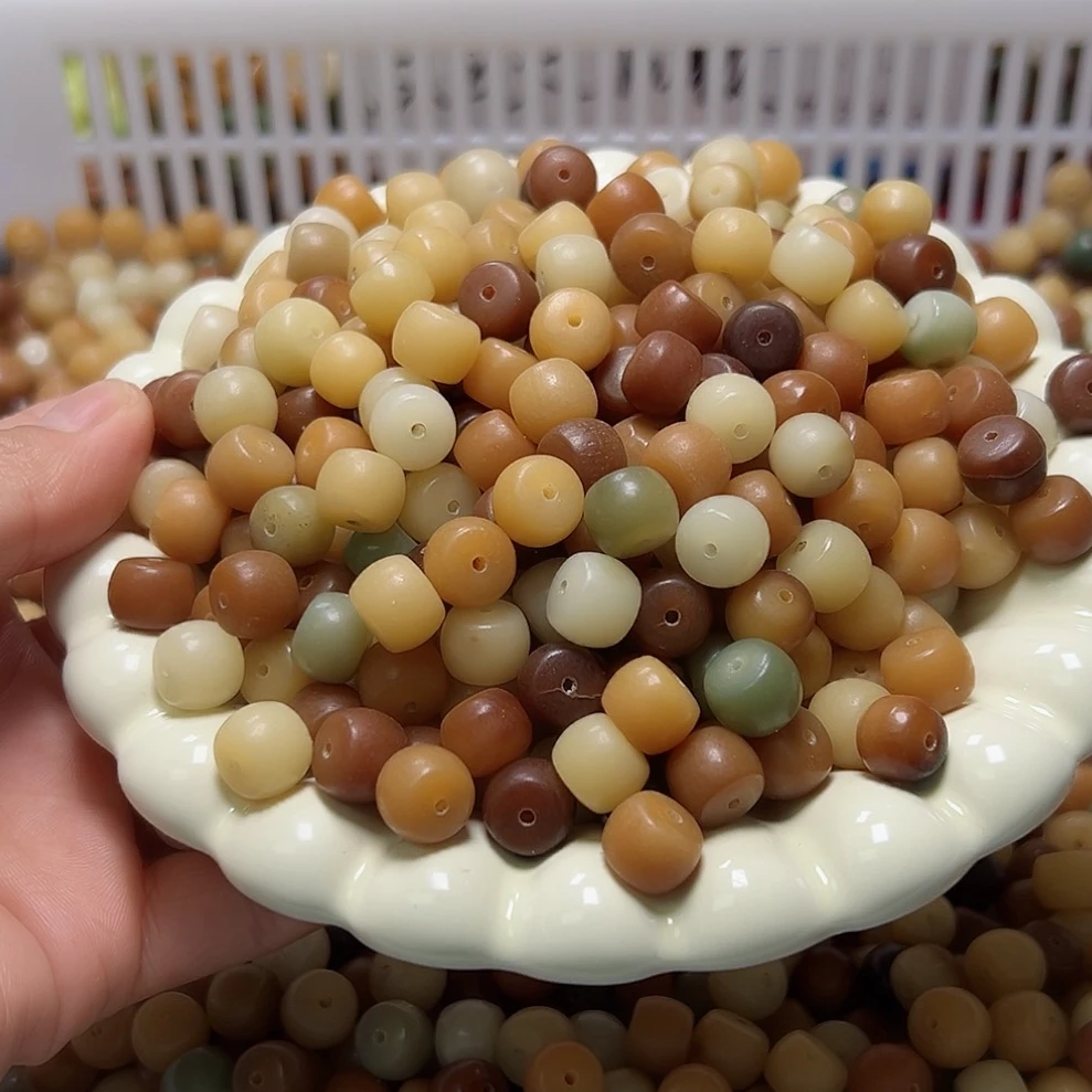 菩提根菲料瑕疵敦敦珠10mm100颗