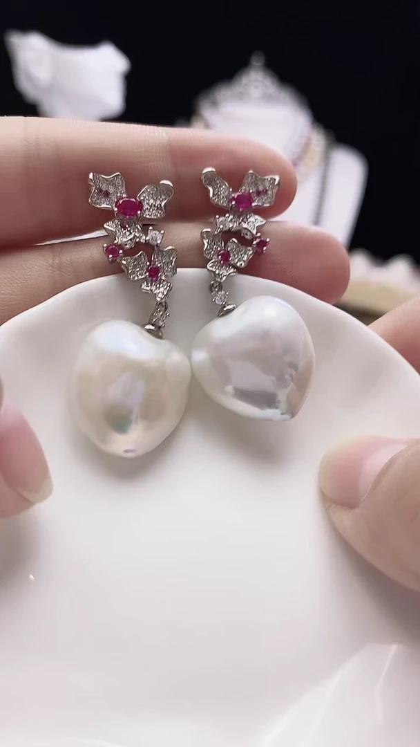 【闪购商品】淡水珍珠耳饰未镶嵌淡水巴洛克珍珠耳饰