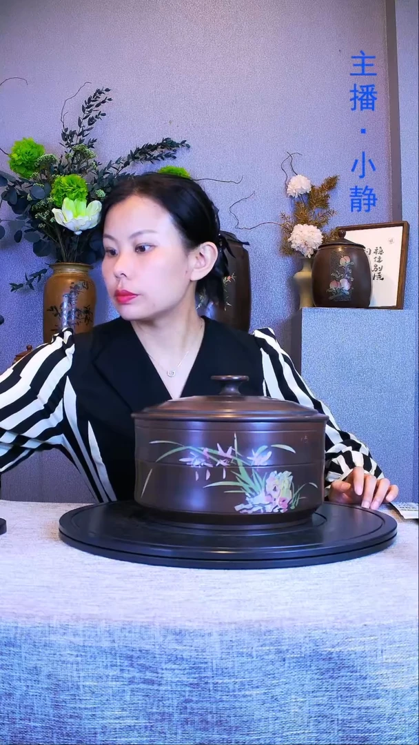 建水全手工紫陶茶罐精磨微瑕疵357饼4片296