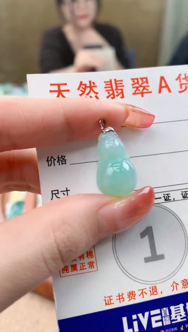 颈饰未镶嵌翡翠 天然A货翡翠挂件