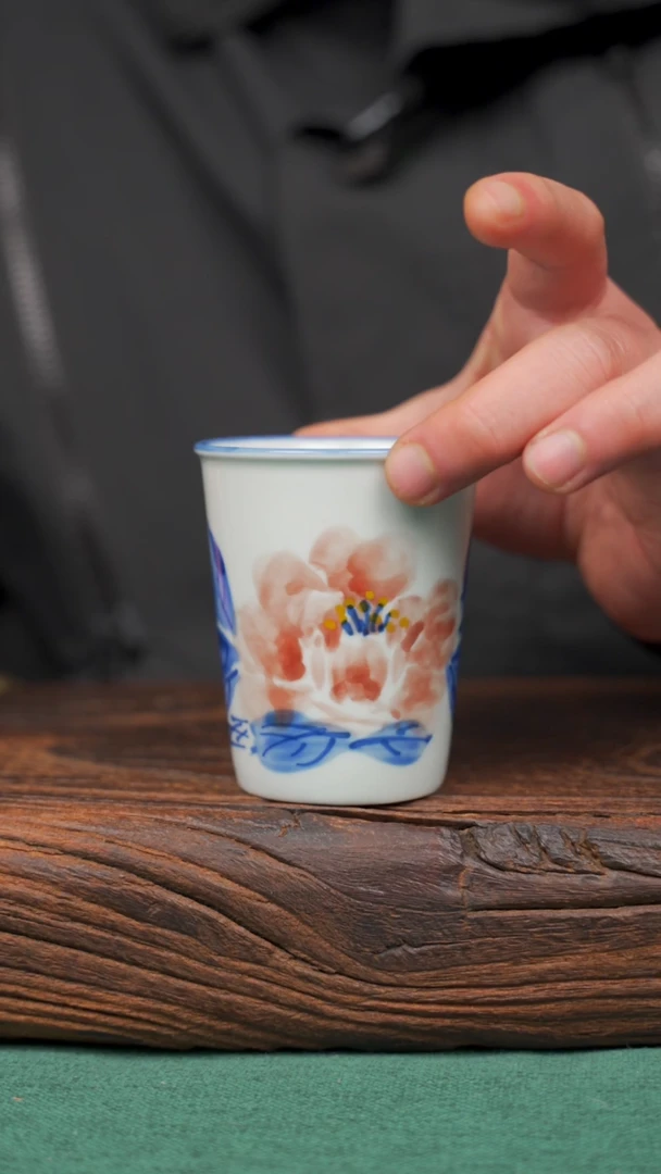 【闪购商品】瓷片11寻一缕瓷香杯釉下手工手绘瓷器