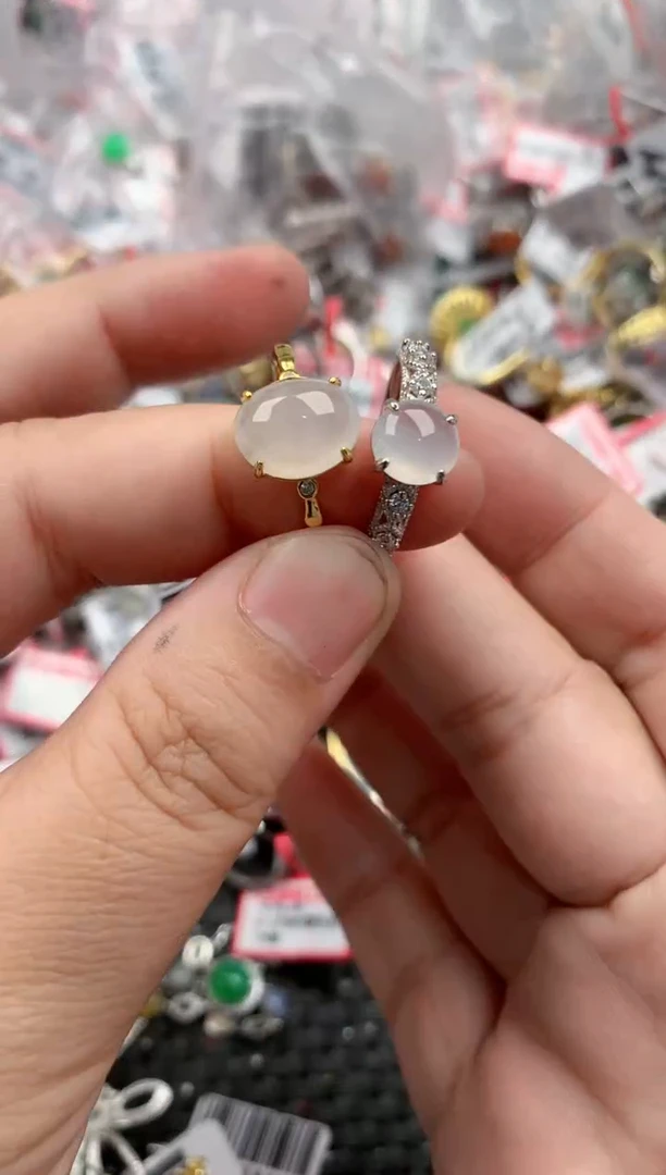 银S925镶嵌戒指翡翠333   4