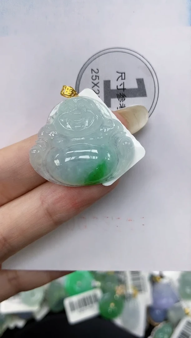 颈饰18K金镶嵌翡翠11111111