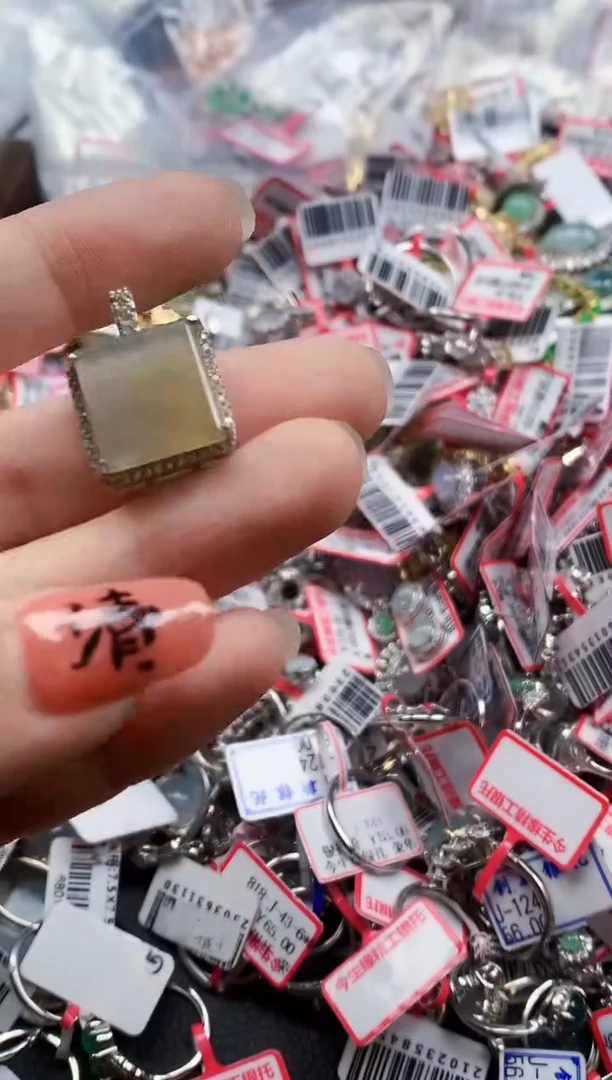 银S925镶嵌戒指翡翠天然A货缅甸翡翠