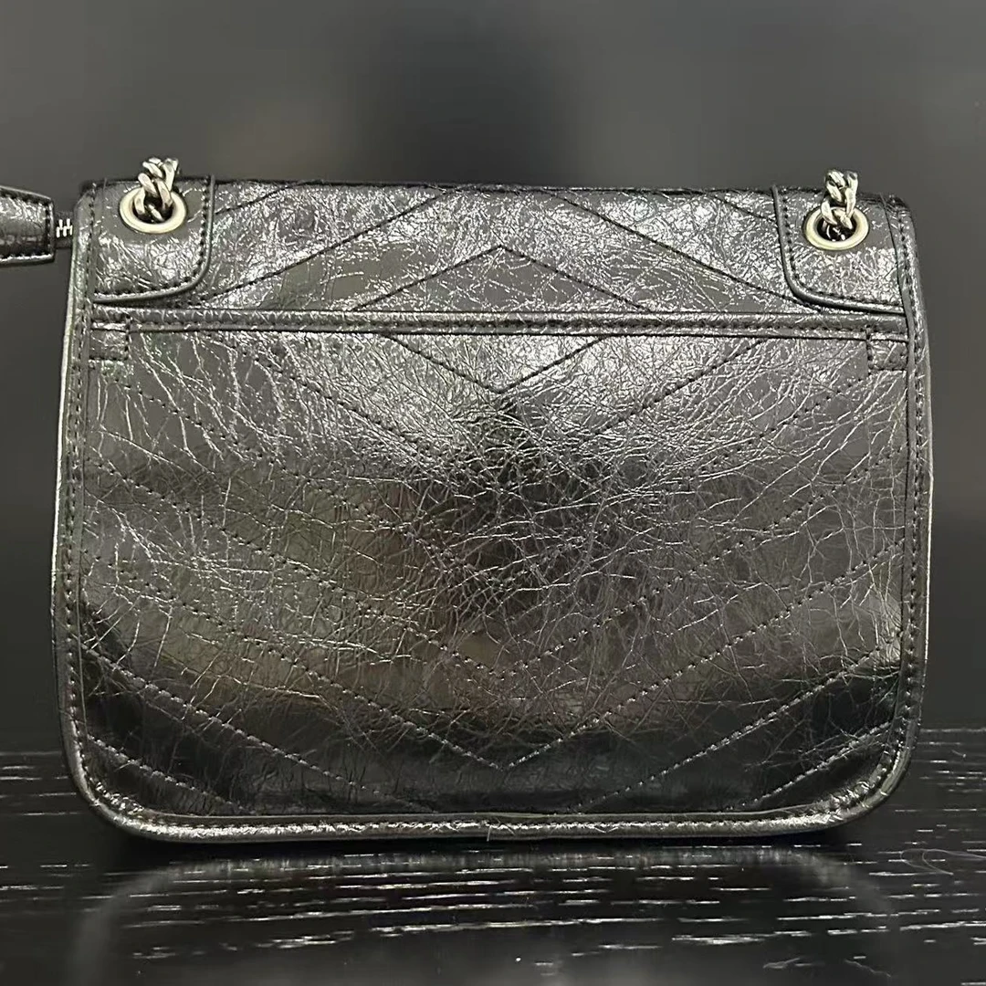 COCO 新款高端定制时尚女包 邮差 黑白灰色25cm 80370麦