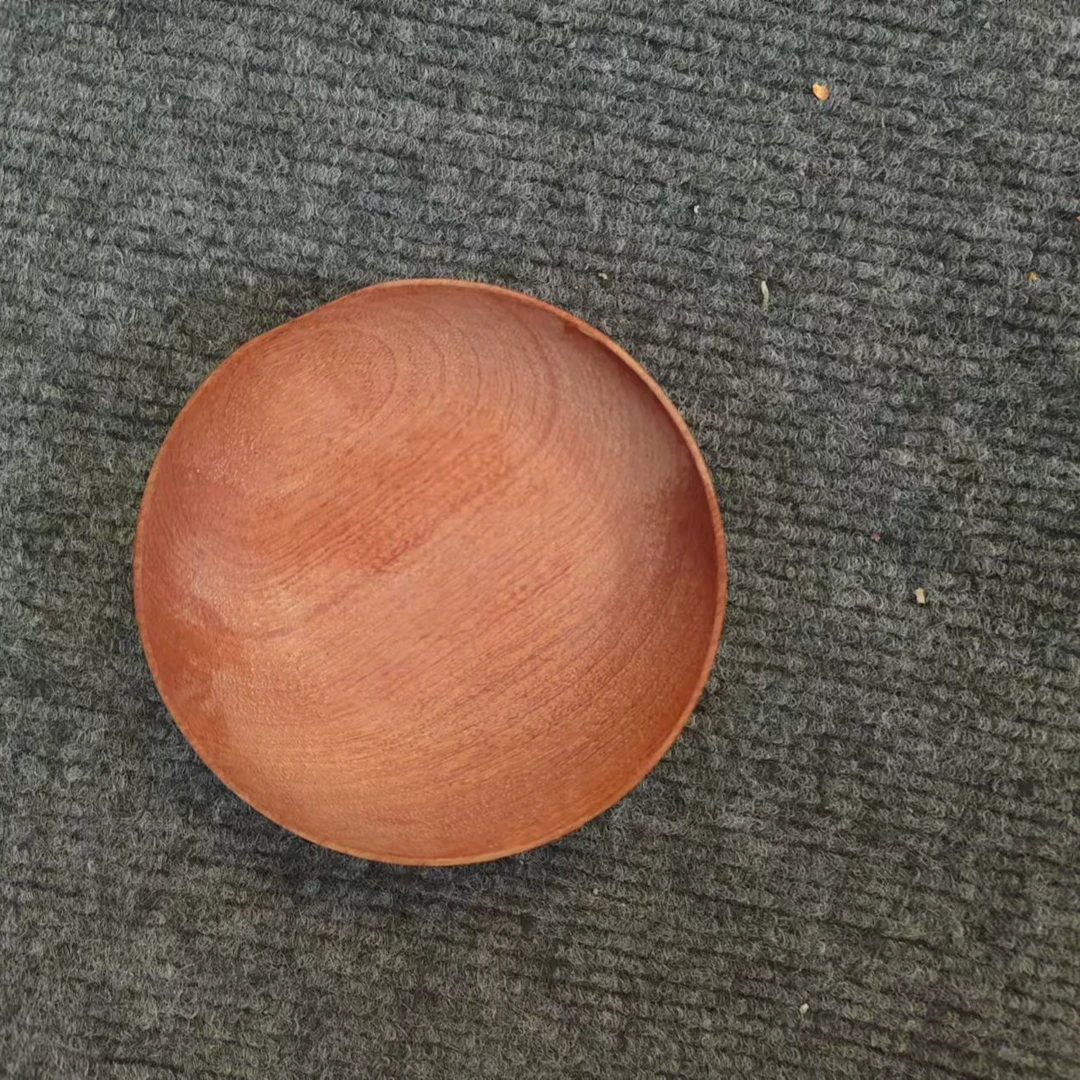 日式木质椭圆托盘相思木清新木碟 ins木质餐盘家用乌檀木小圆碟子