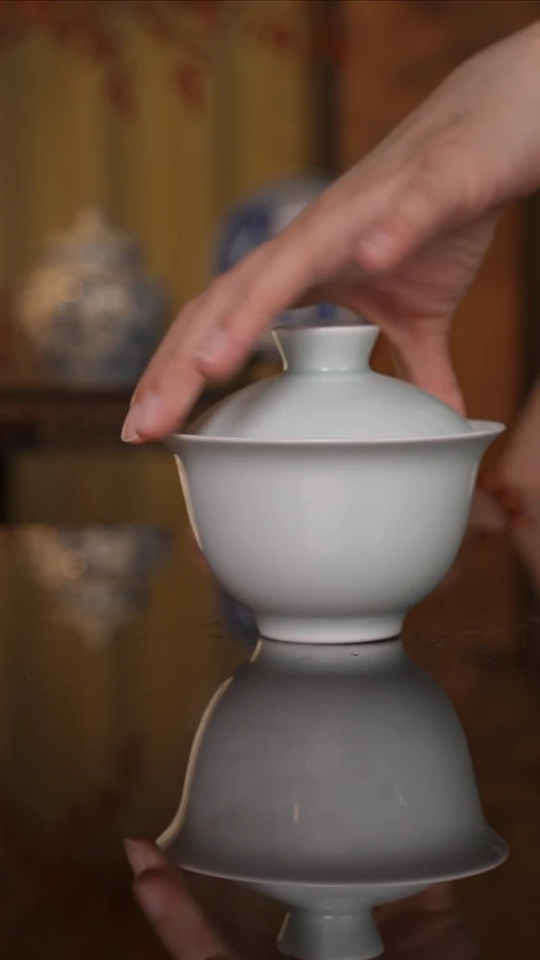 景德镇高温陶瓷盖碗杯9号