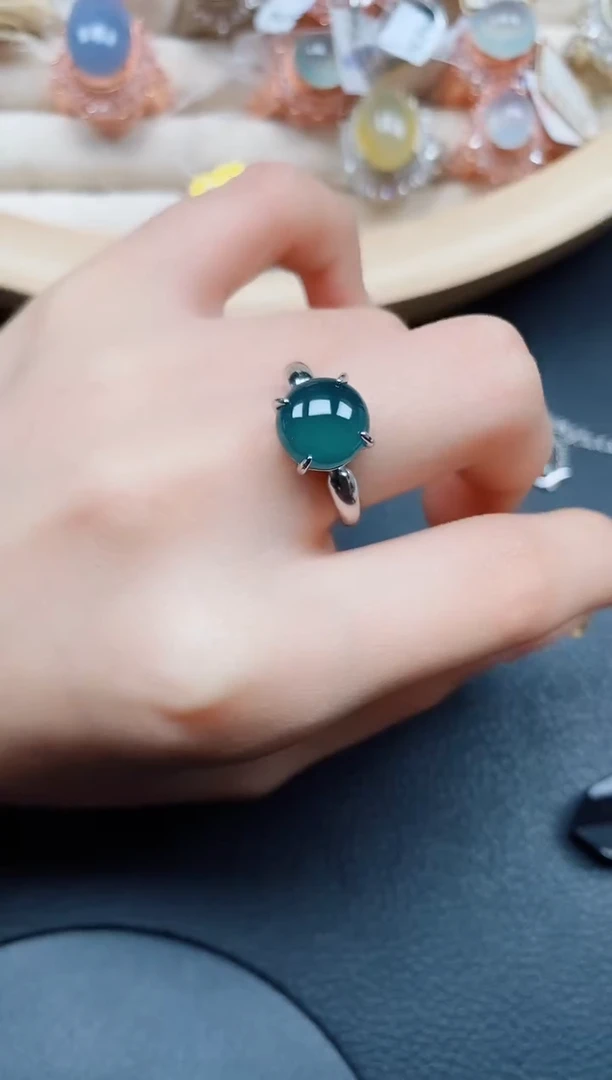 【闪购商品】翡翠戒指银S925镶嵌翡翠