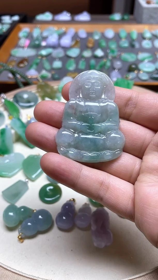 【闪购商品】翡翠颈饰未镶嵌净瓶观音净瓶