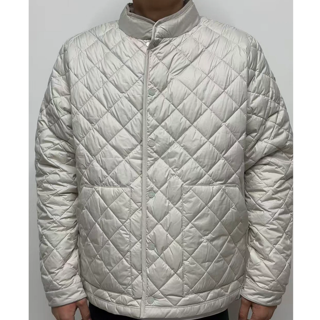 【猫主精选】-立领菱形格羽绒服