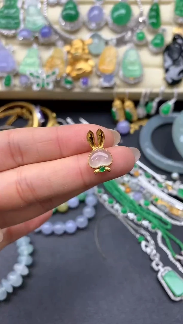 【闪购商品】翡翠颈饰18K金镶嵌235-中国宝