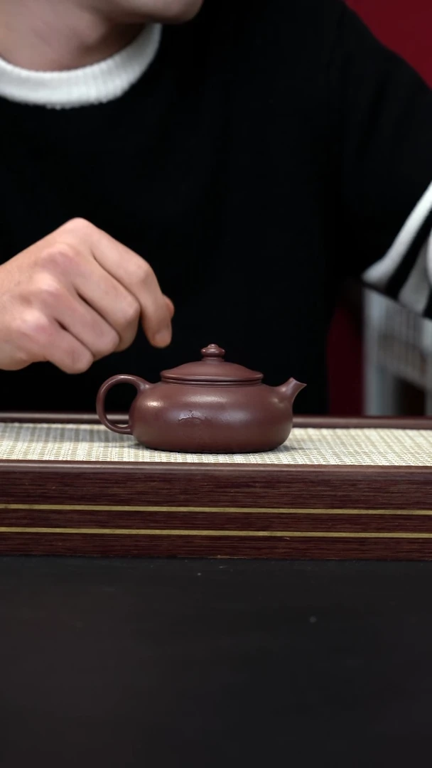 茶壶紫砂MXW紫茄泥 寒江