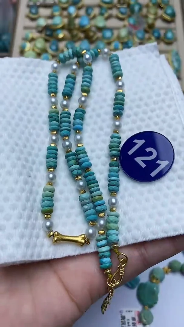 【闪购商品】绿松石项链银S925镶嵌121