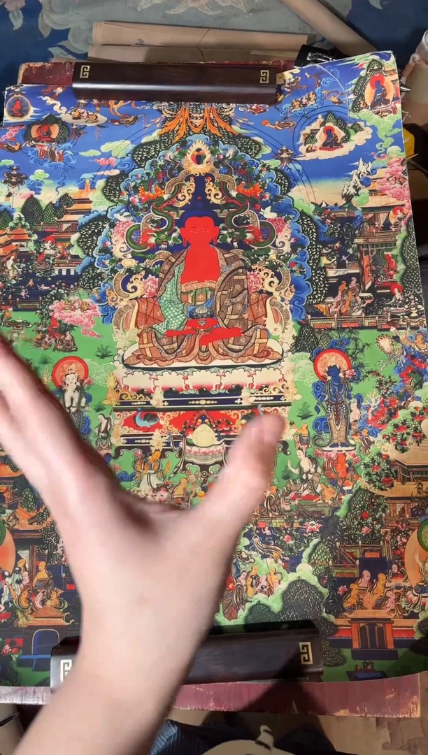 卷轴画龙妹唐卡直播tk16