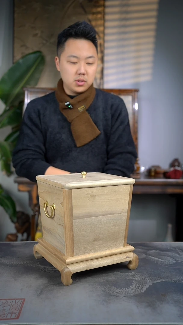 【闪购商品】金丝楠木雕746号老陈料精工原木款十斤装米桶