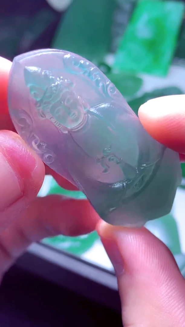 未镶嵌定制翡翠海**哥天然翡翠A货 官方基地发货