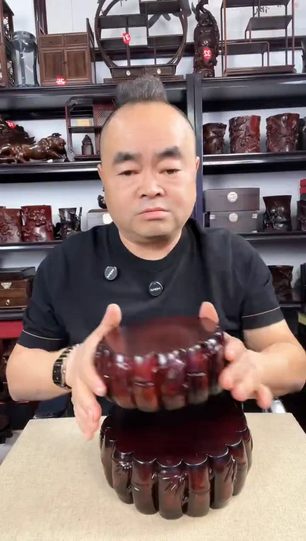 木18+20竹节圆老李红木工艺品