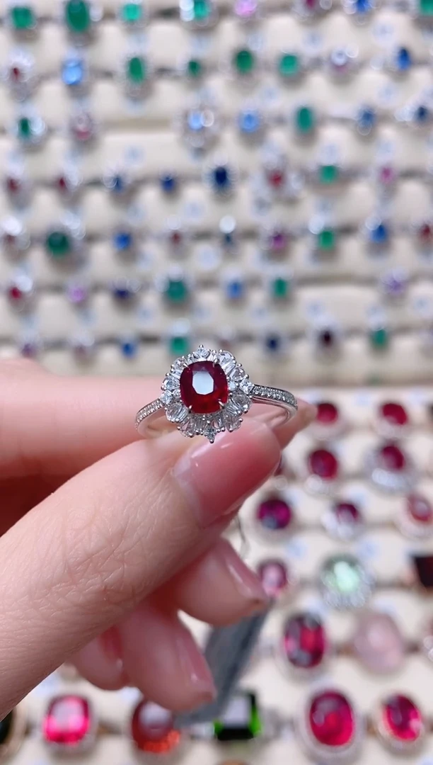 【闪购商品】红宝石18K金戒指18K金镶嵌1