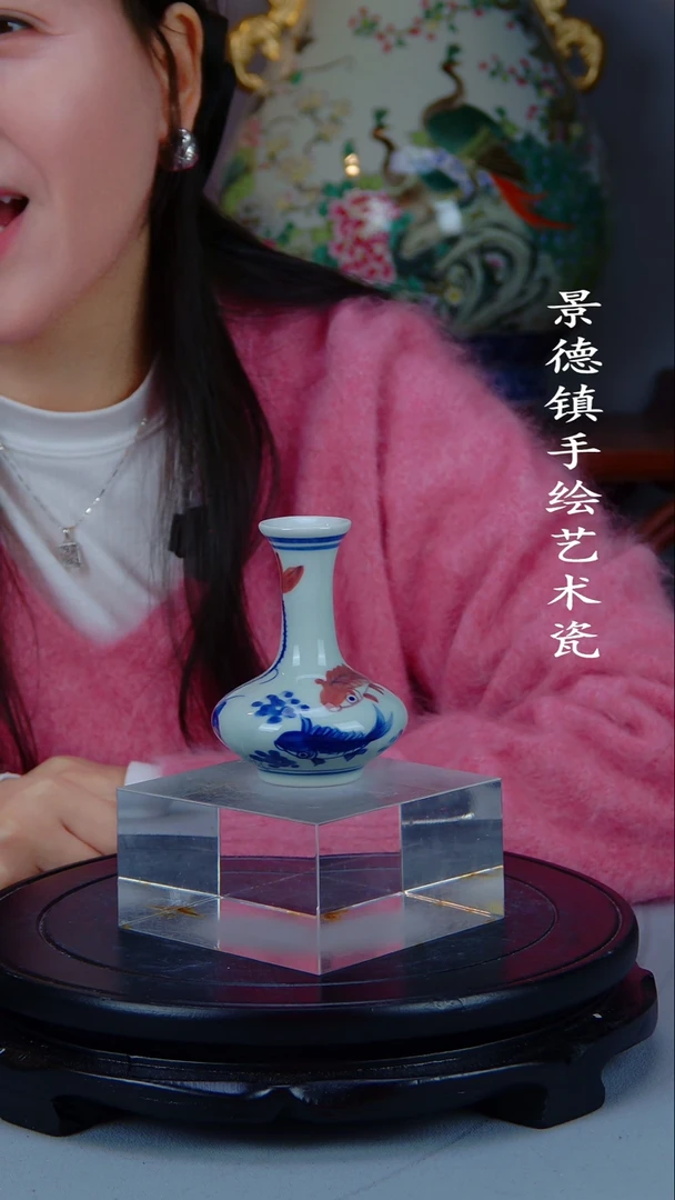 摆件陶瓷景德镇手工手绘陶瓷摆件11