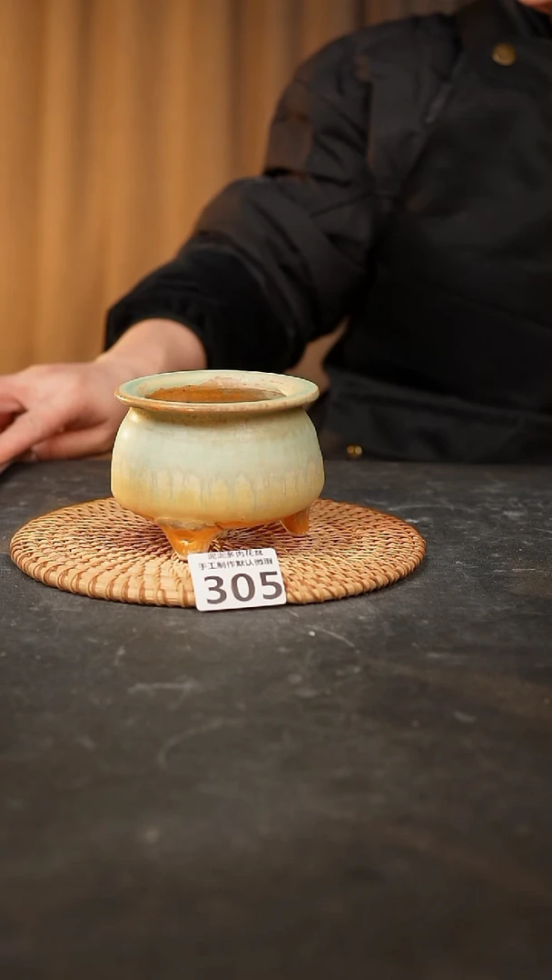 【闪购商品】瓷片305泥泥手工花盆口7