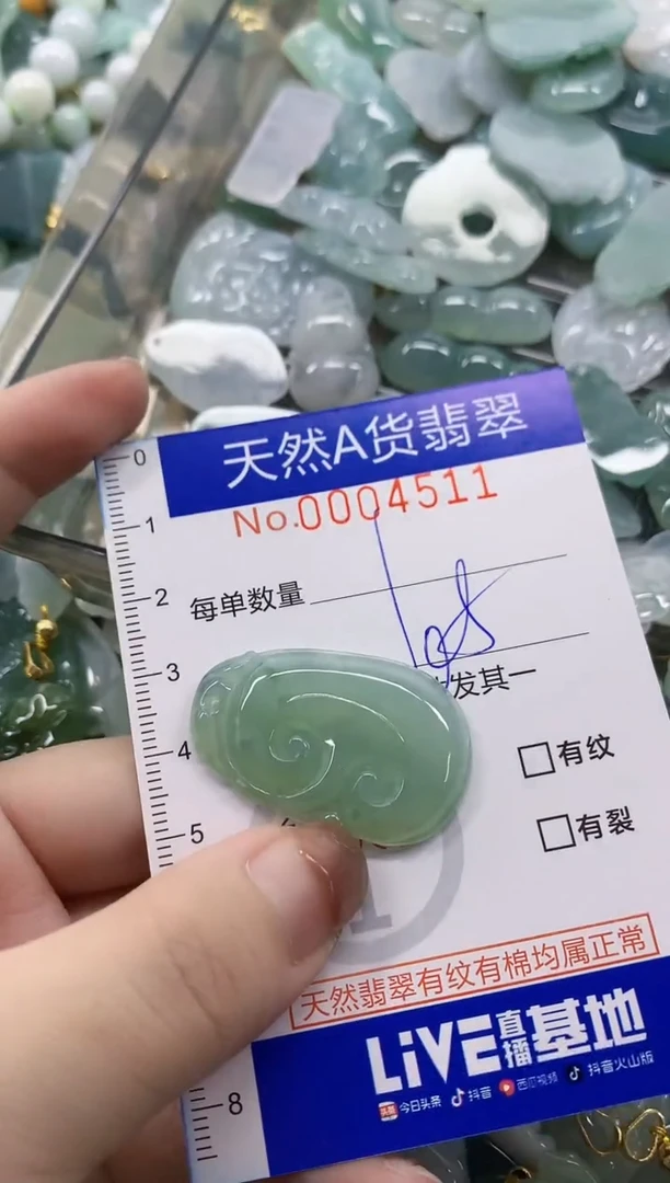 颈饰未镶嵌翡翠祈*安天然A货翡翠