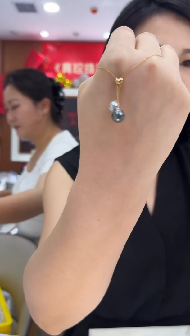 18K金镶嵌海水珍珠NN珍珠套链@@C240