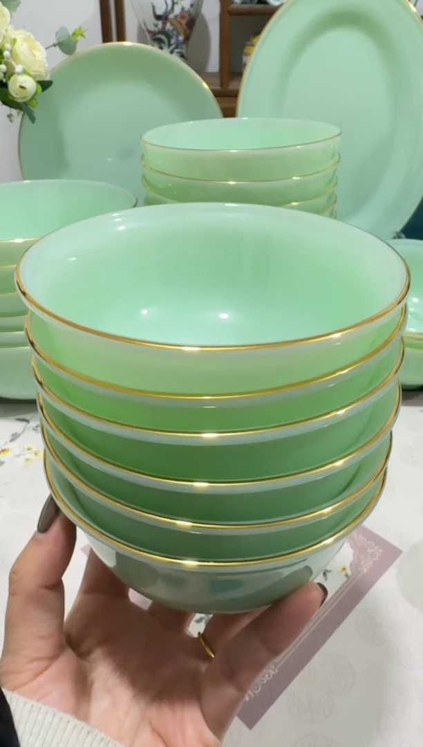 4.5英寸玉瓷碗6个口径11.5厘米