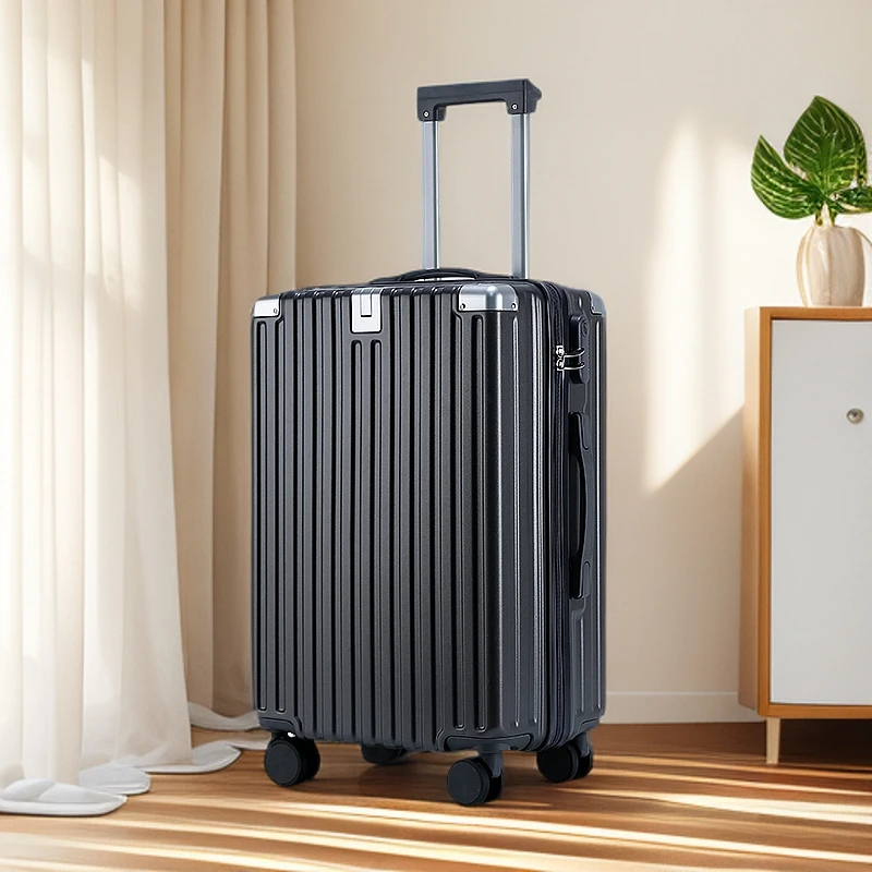 新款水杯架学生旅行箱大容量耐用静音万向轮密码箱拉杆箱行李箱