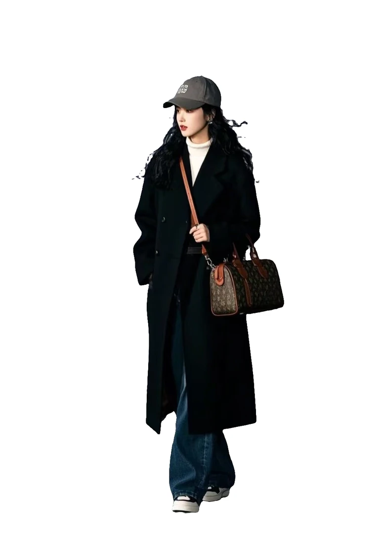 (非图片款）长款毛呢外套秋冬呢大衣中长款宽松时尚
