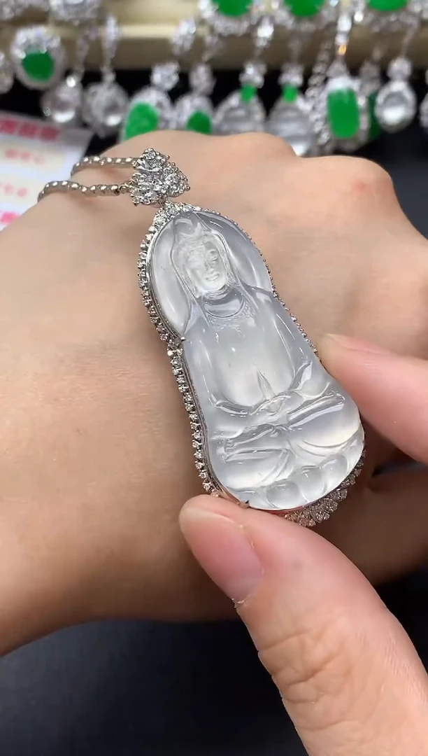 吊坠(不含链)18K金镶嵌翡翠817中国好珍宝